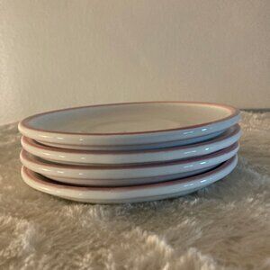 Caleca "Pink Garland" Italian Hand Painted 6" Replacement Saucers Set of (4)